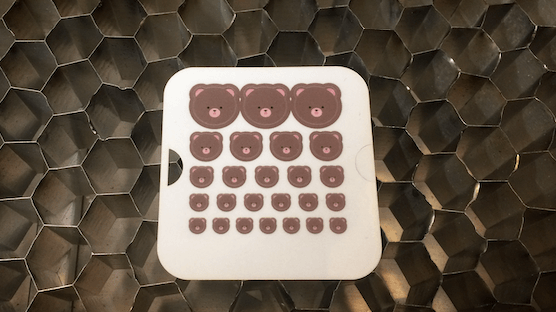 Teddy bear CamTag in production