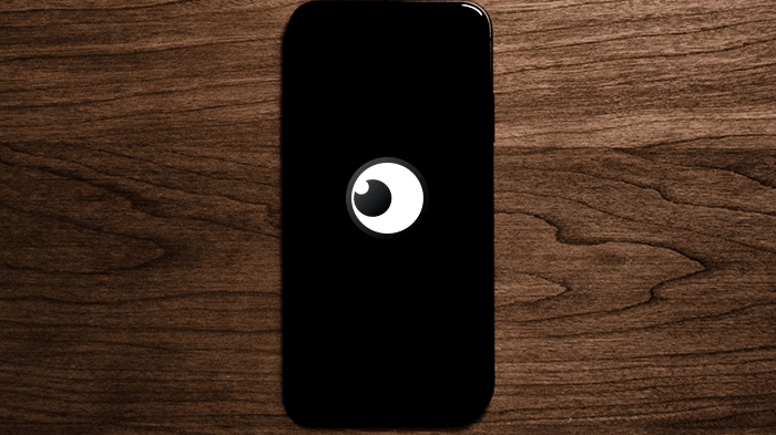 Should you cover your cameras? Eye on phone looking left and right