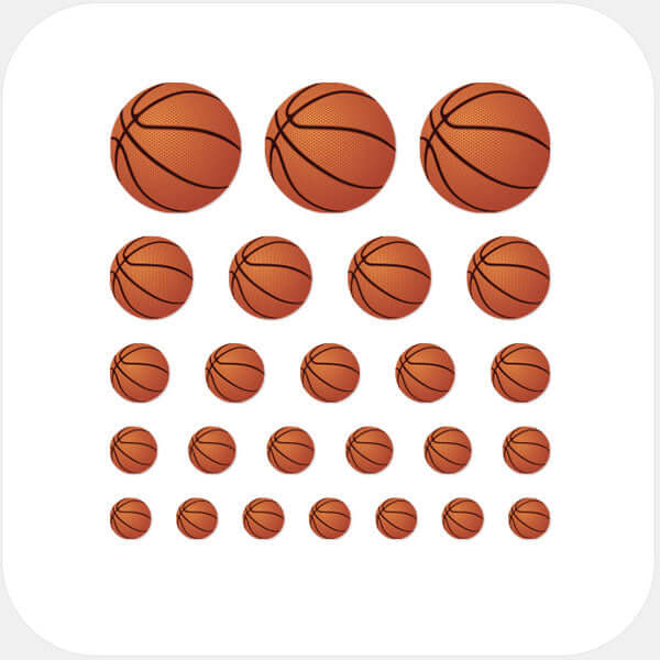 orange BasketBall Reusable Webcam Cover set with multiple sizes for phones laptops tablets and desktops | CamTag