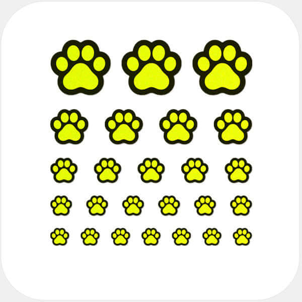 neon yellow "CatPaw" reusable privacy sticker set CamTag