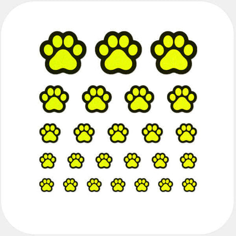 neon yellow "CatPaw" reusable privacy sticker set CamTag