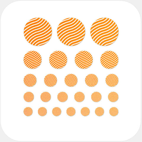 neon orange "curved line pattern" reusable privacy sticker set CamTag