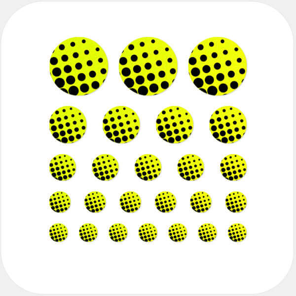 camera privacy sticker set with multi-size assortment for phones laptops tablets and desktop computers – neon yellow Dot Pattern 1 CamTag