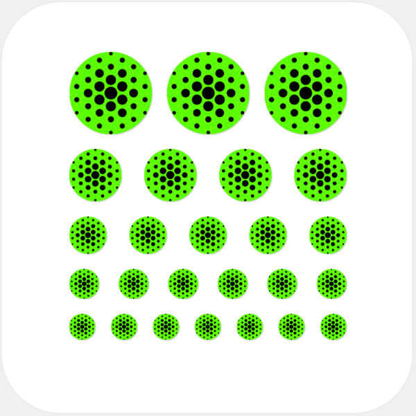 reusable webcam privacy sticker sheet with 25 pieces for laptops tablets and smartphones – neon green Dot Pattern 2 CamTag
