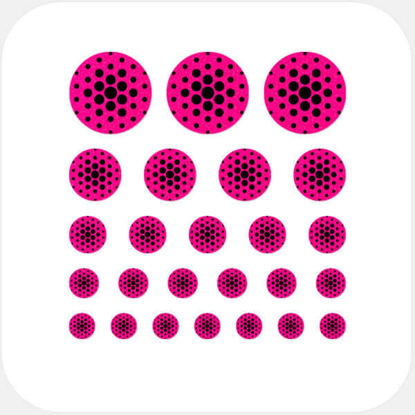 reusable webcam privacy sticker sheet with 25 pieces for laptops tablets and smartphones – pink Dot Pattern 2 CamTag