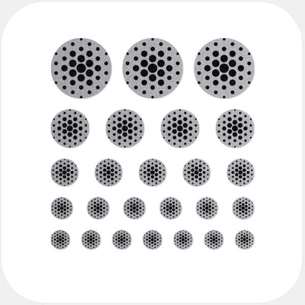 reusable webcam privacy sticker sheet with 25 pieces for laptops tablets and smartphones – spacegray Dot Pattern 2 CamTag