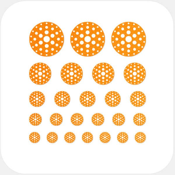 webcam privacy cover set with multiple sizes for phones laptops tablets and desktop computers – neon orange Dot Pattern 3 CamTag