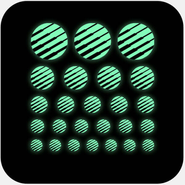 reusable webcam cover sticker sheet with multi-size assortment for laptops tablets and smartphones – luminescent night Line Pattern 1 CamTag