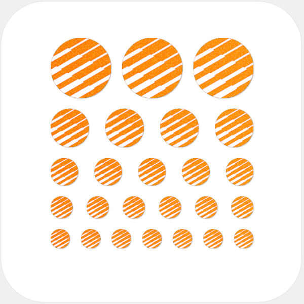 reusable webcam cover sticker sheet with multi-size assortment for laptops tablets and smartphones – neon orange Line Pattern 1 CamTag