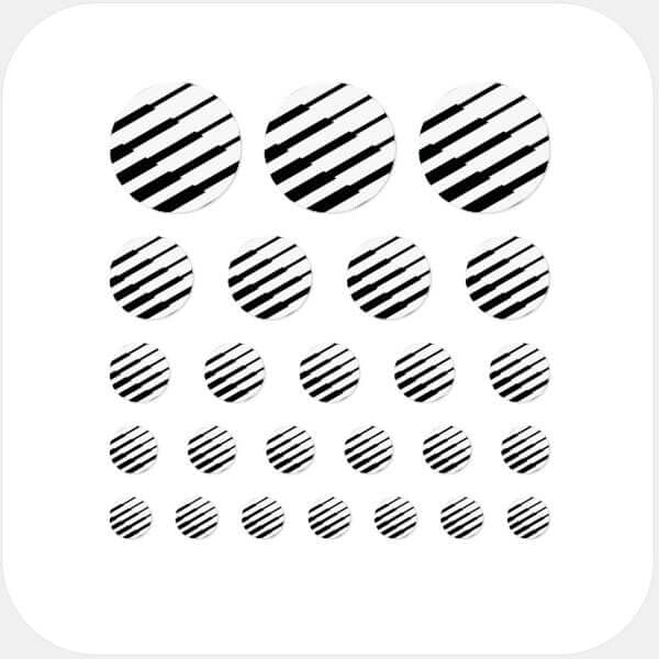reusable webcam cover sticker sheet with multi-size assortment for laptops tablets and smartphones – white Line Pattern 1 CamTag