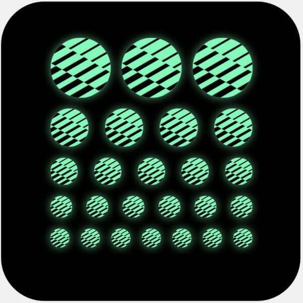 reusable camera blocker sticker set with 25 pieces in multiple sizes for phones laptops tablets and desktops – luminescent night Line Pattern 2 CamTag