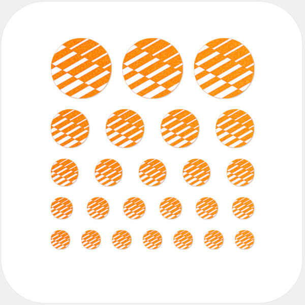 reusable camera blocker sticker set with 25 pieces in multiple sizes for phones laptops tablets and desktops – neon orange Line Pattern 2 CamTag