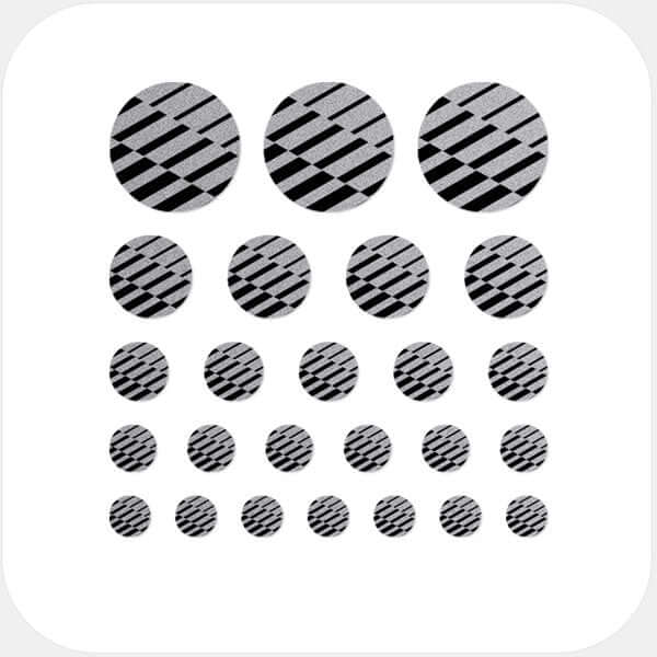 reusable camera blocker sticker set with 25 pieces in multiple sizes for phones laptops tablets and desktops – spacegray Line Pattern 2 CamTag