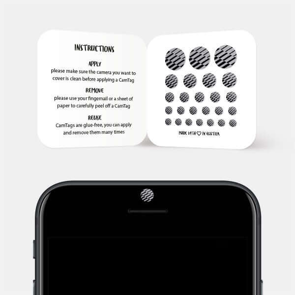 line pattern style 2 privacy sticker for smartphone selfie camera — spacegray Line Pattern 2 CamTag