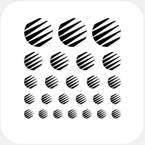 white webcam privacy cover set for digital privacy with multiple sizes for laptops tablets and smartphones – white Line Pattern 4 CamTag