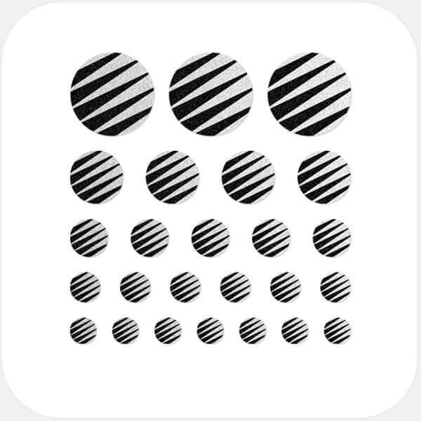 webcam privacy cover set for digital privacy with multiple sizes for laptops tablets and smartphones – silver Line Pattern 4 CamTag