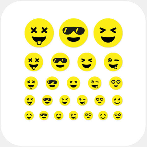 multicolor Emoji Set reusable privacy sticker set CamTag