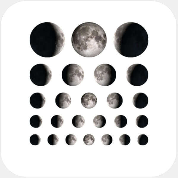 webcam privacy cover set for digital privacy with multiple sizes for laptops tablets and smartphones – Moon Phases Set CamTag