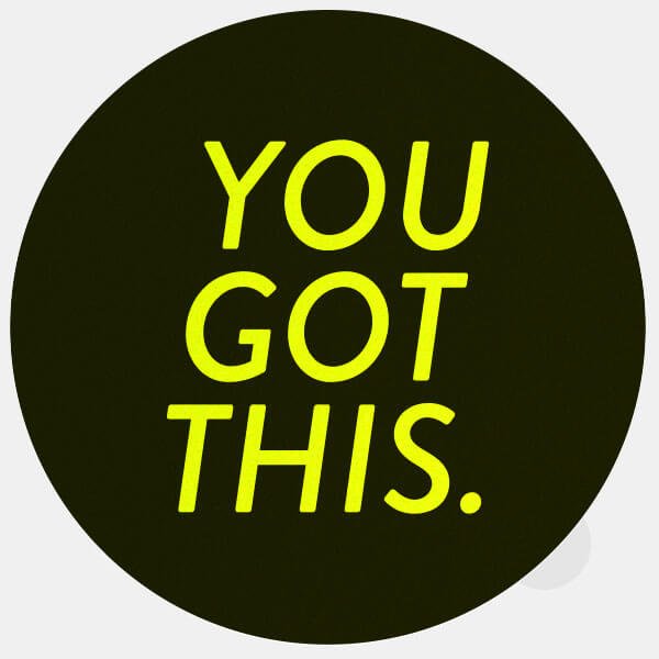 neon yellow You Got This reusable macbook sticker tabtag