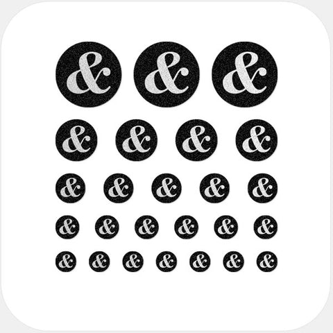 silver "ampersand" reusable privacy sticker set CamTag