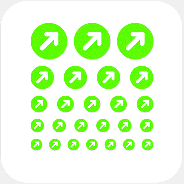 neon green "arrow" reusable privacy sticker set CamTag