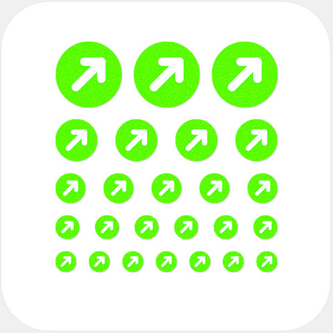 neon green "arrow" reusable privacy sticker set CamTag