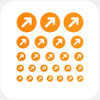 neon orange "arrow" reusable privacy sticker set CamTag