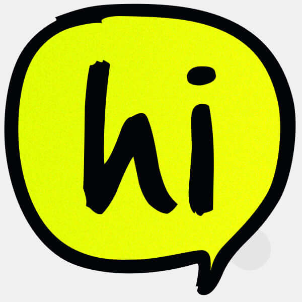 neon yellow speech bubble hi reusable macbook sticker tabtag on sale