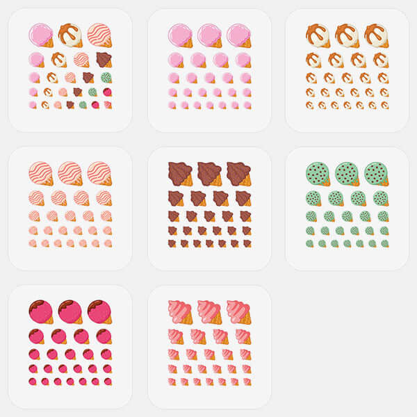 ice cream pack reusable privacy sticker set CamTag