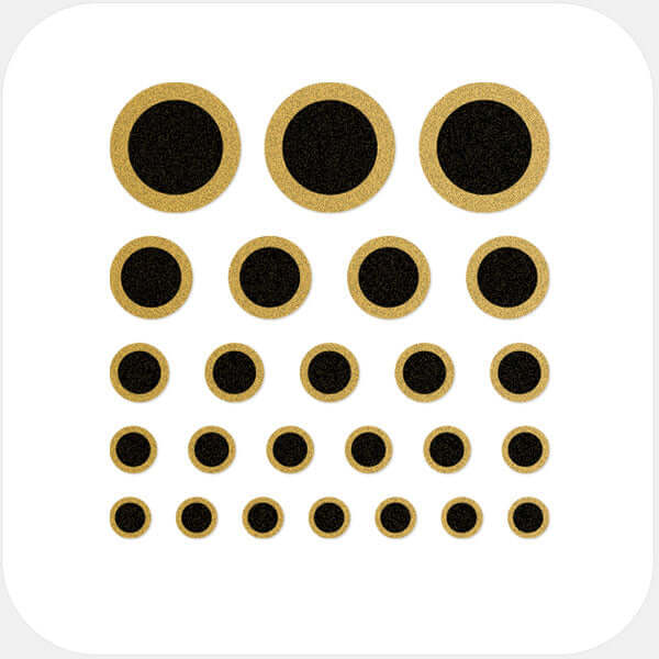 webcam privacy sticker sheet with 25 reusable multi-size covers for phones laptops tablets and desktops – golden Ring CamTag
