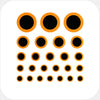 neon orange "ring" reusable privacy sticker set CamTag
