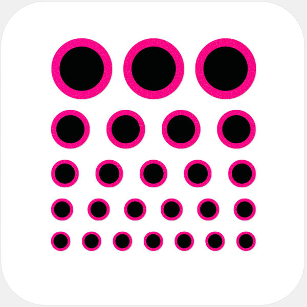 Neon Pink Ring Reusable Webcam Cover set with multiple sizes for phones laptops tablets and desktops | CamTag