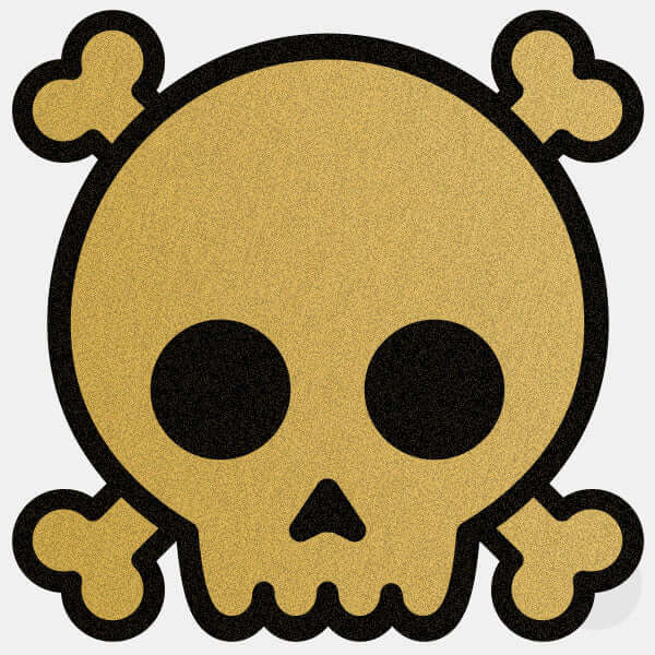golden skull reusable macbook sticker tabtag