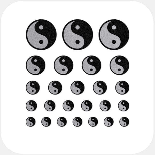 Spacegray Yin & Yang Reusable Webcam Cover set with multiple sizes for phones laptops tablets and desktops | CamTag