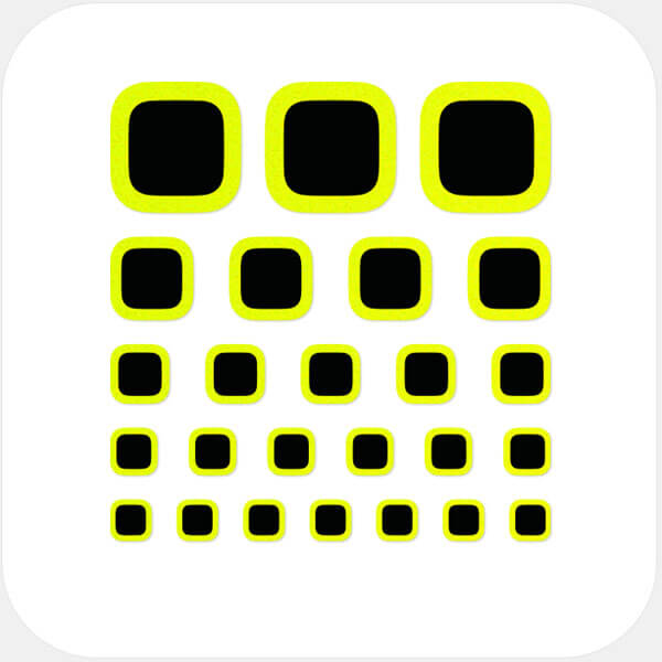 neon yellow square reusable privacy sticker set CamTag
