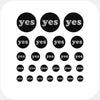 spacegray "Yes" reusable privacy sticker set CamTag