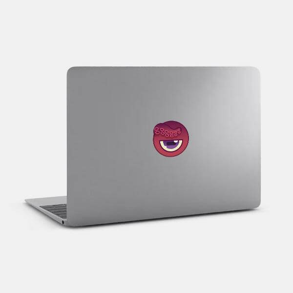 alien reusable macbook sticker tabtag on a mac by plugyou
