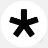white "Asterisk" reusable macbook sticker tabtag