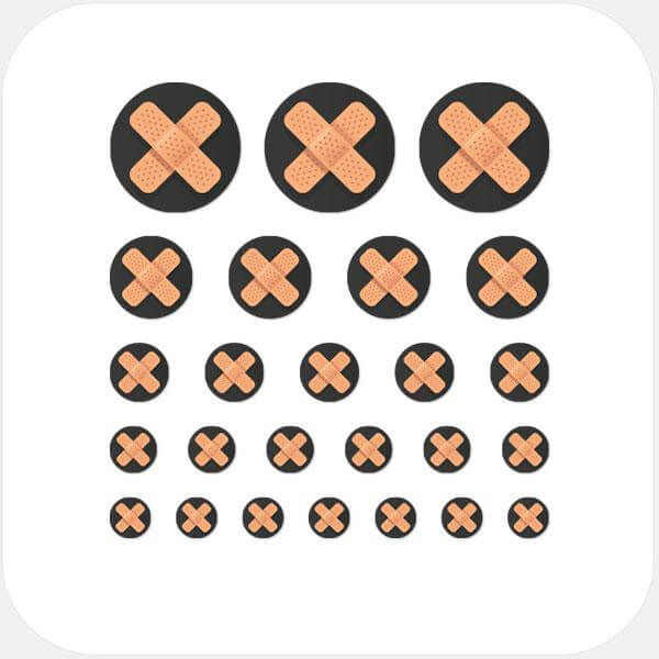 reusable webcam privacy sticker sheet with 25 pieces for laptops tablets and smartphones – Band-Aid CamTag