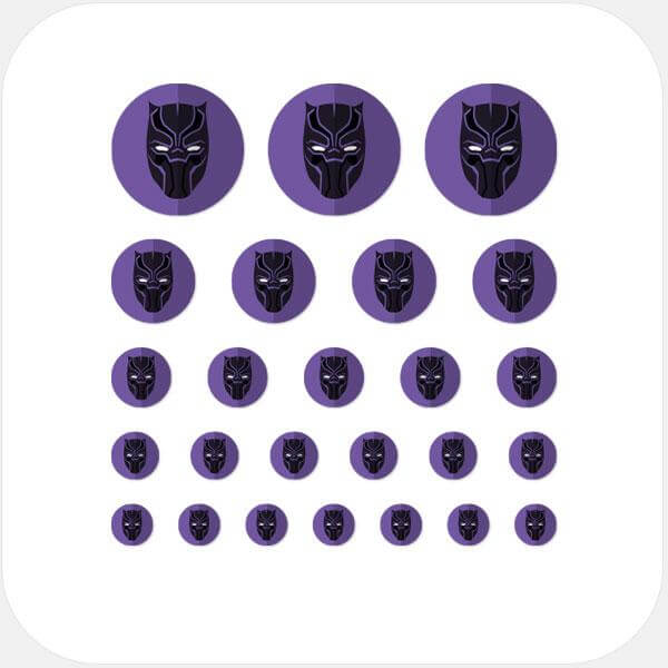 reusable webcam cover sticker sheet with multi-size assortment for laptops tablets and smartphones – Black Panther CamTag