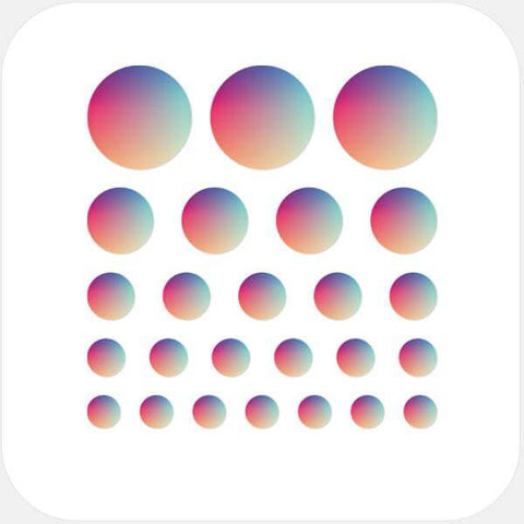 colorful gradient reusable privacy sticker set CamTag