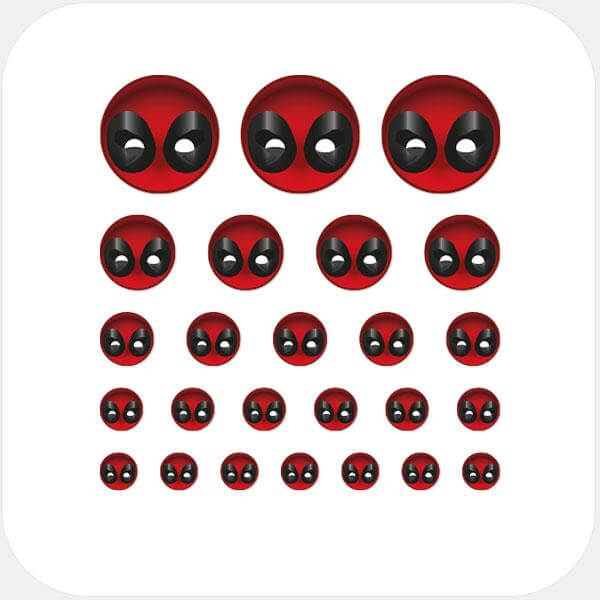 reusable webcam cover sticker sheet with multi-size assortment for laptops tablets and smartphones – Deadpool CamTag