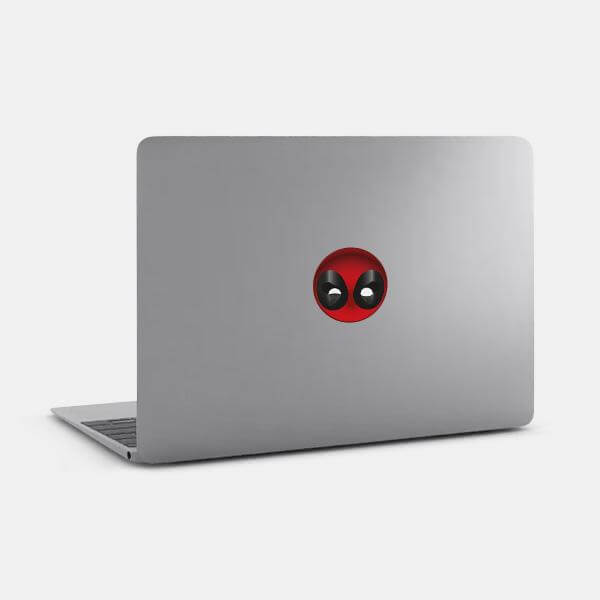 Deadpool reusable macbook sticker tabtag on a mac by plugyou