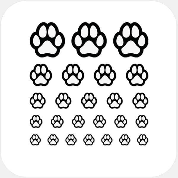 dark animals "dog paw" reusable privacy sticker set CamTag