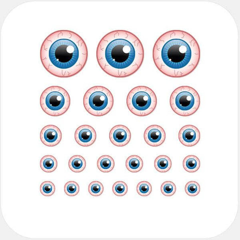 colorful "eye" reusable privacy sticker set CamTag by plugyou