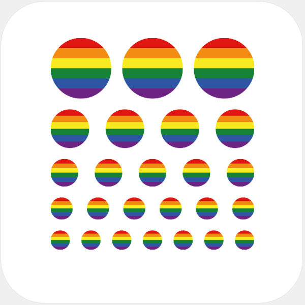 colorful "rainbow flag" reusable privacy sticker set CamTag