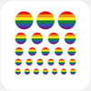 colorful "rainbow flag" reusable privacy sticker set CamTag