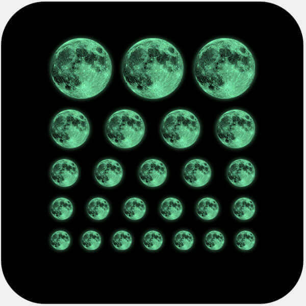 webcam privacy cover set with multiple sizes for phones laptops tablets and desktop computers – luminescent night Full Moon CamTag