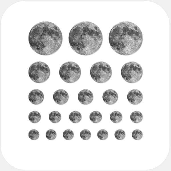 webcam privacy cover set with multiple sizes for phones laptops tablets and desktop computers – silver Full Moon CamTag