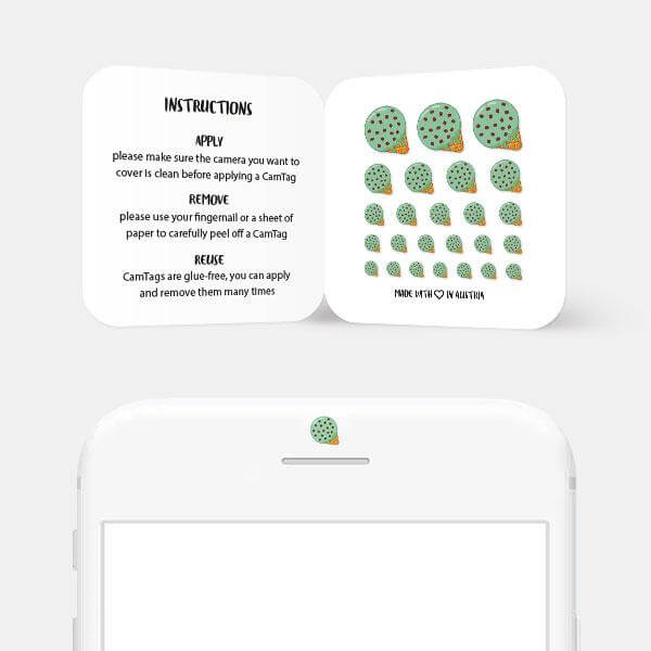 mint ice cream camera blocker for smartphone selfie lens — Mint Ice Cream CamTag